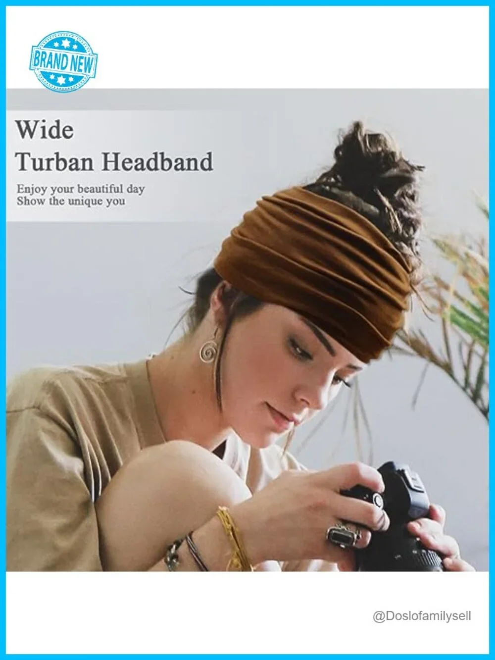 Stretch Wide Headbands for Women Boho Turban Workout Hairbands 6 Pack